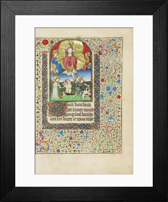 Framed Print : The Last Judgment; Book of Hours, about 1440-1450. Creator: Workshop of the Bedford Master Framed Print : The Last Judgment; Book of Hours, about 1440-1450. Creator: Workshop of the Bedford Master