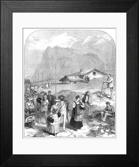 Framed Print : Scene of the landslip at the Savoy Mouth of the Mont Cenis Tunnel, 1872. Creator: Unknown Framed Print : Scene of the landslip at the Savoy Mouth of the Mont Cenis Tunnel, 1872. Creator: Unknown