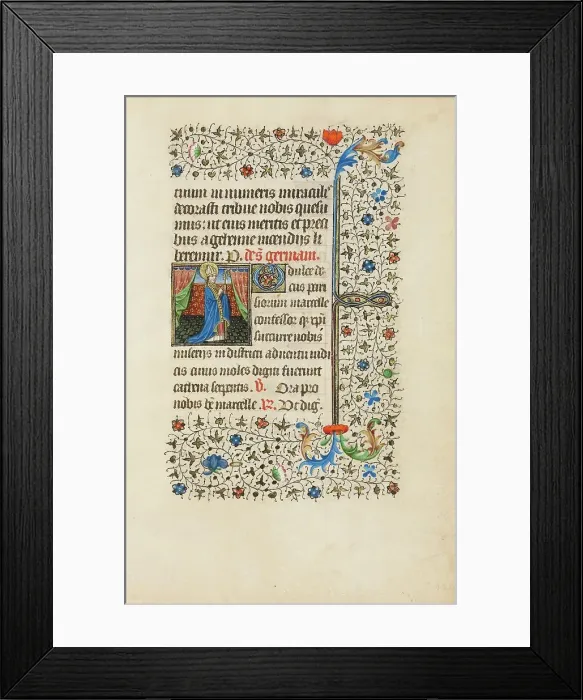 Framed Print : Saint Germain; Book of Hours, about 1440-1450. Creator: Workshop of the Bedford Master Framed Print : Saint Germain; Book of Hours, about 1440-1450. Creator: Workshop of the Bedford Master