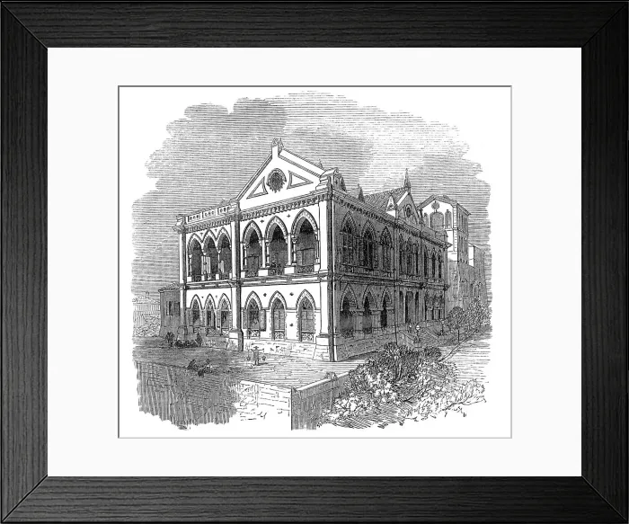 Framed Print : The German Club, Hong-Kong, 1872. Creator: Unknown Framed Print : The German Club, Hong-Kong, 1872. Creator: Unknown