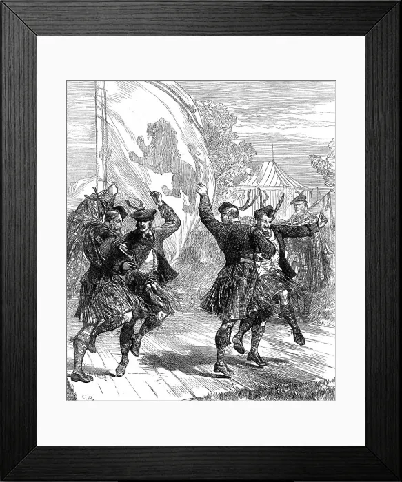 Framed Print : Highland dancing at the Crystal Palace, 1872. Creator: C. R Framed Print : Highland dancing at the Crystal Palace, 1872. Creator: C. R
