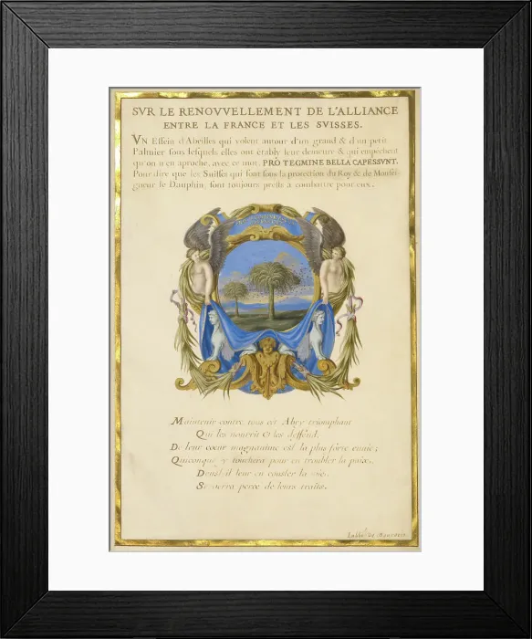 Framed Print : Three Emblems for Louis XIV, about 1663-1668. Creators: Jacques Bailly, Amable de Bourzeys, Nicolas Jarry