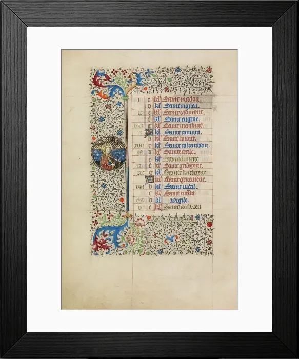 Framed Print : November Calendar Page: Saint Catherine; Book of Hours, about 1440-1450. Creator: Workshop of the Bedford Master Framed Print : November Calendar Page: Saint Catherine; Book of Hours, about 1440-1450. Creator: Workshop of the Bedford Master