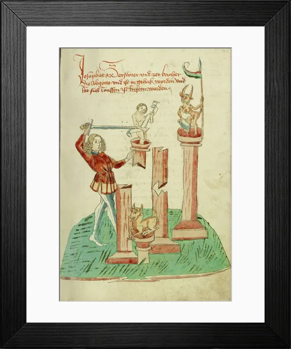 Framed Print : Josaphat Destroying Pagan Idols, 1469. Creator: Unknown Framed Print : Josaphat Destroying Pagan Idols, 1469. Creator: Unknown