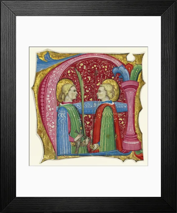 Framed Print : Cutting from an antiphonal, about 1460-1480. Creator: Frate Nebridio da Cremona Framed Print : Cutting from an antiphonal, about 1460-1480. Creator: Frate Nebridio da Cremona