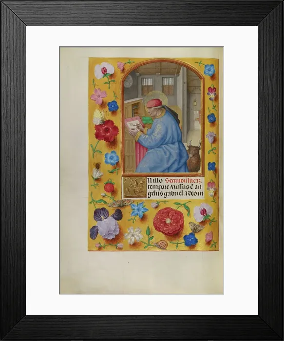 Framed Print : Saint Luke; Spinola Hours, about 1510-1520. Creator: Workshop of Master of the First Prayer Book of Maximilian Framed Print : Saint Luke; Spinola Hours, about 1510-1520. Creator: Workshop of Master of the First Prayer Book of Maximilian