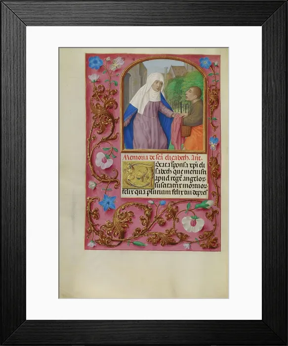 Framed Print : Saint Elizabeth; Spinola Hours, about 1510-1520. Creator: Workshop of Master of the First Prayer Book of Maximilian Framed Print : Saint Elizabeth; Spinola Hours, about 1510-1520. Creator: Workshop of Master of the First Prayer Book of Maximilian