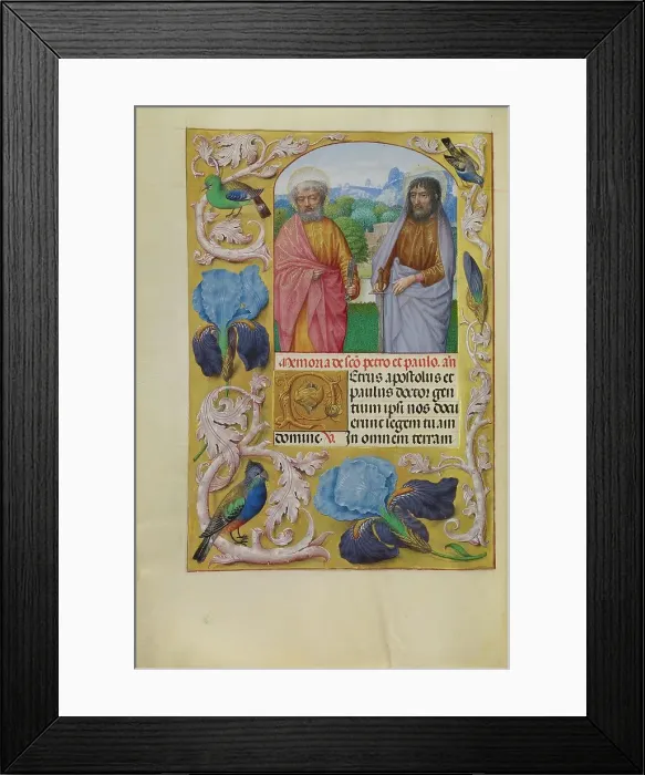 Framed Print : Saints Peter and Paul; Spinola Hours, about 1510-1520. Creator: Workshop of Master of the First Prayer Book of Maximilian Framed Print : Saints Peter and Paul; Spinola Hours, about 1510-1520. Creator: Workshop of Master of the First Prayer Book of Maximilian
