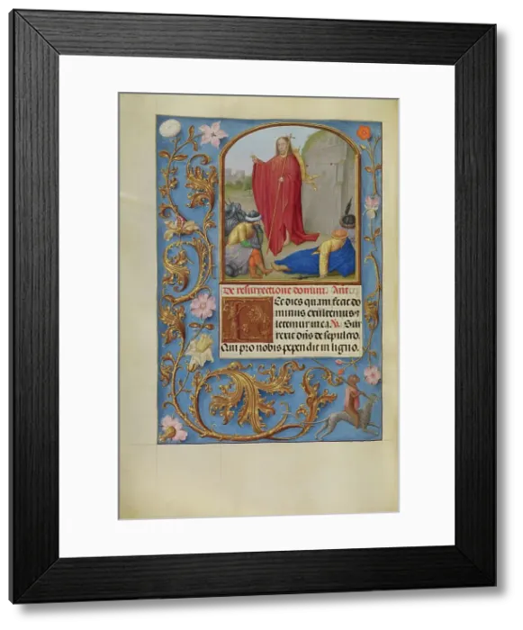 Framed Print : The Resurrection; Spinola Hours, about 1510-1520. Creator: Workshop of Master of the First Prayer Book of Maximilian Framed Print : The Resurrection; Spinola Hours, about 1510-1520. Creator: Workshop of Master of the First Prayer Book of Maximilian