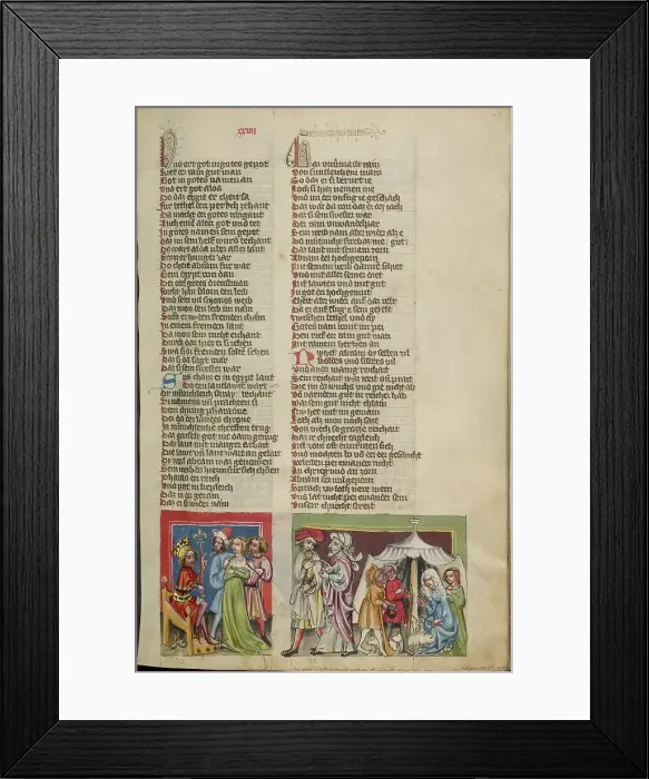 Framed Print : Sarah before Pharaoh: Discussion of Abraham and Lot about the Division of the Land, about 1400-1410. Creator: Unknown Framed Print : Sarah before Pharaoh: Discussion of Abraham and Lot about the Division of the Land, about 1400-1410. Creator: Unknown