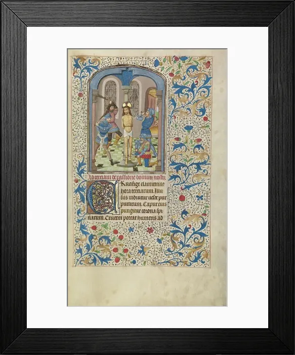 Framed Print : The Flagellation; Arenberg Hours, early 1460s. Creator: Willem Vrelant Framed Print : The Flagellation; Arenberg Hours, early 1460s. Creator: Willem Vrelant