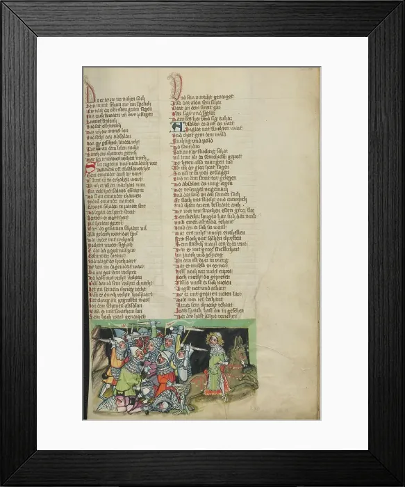 Framed Print : David's Army in Pursuit of Absalom; Weltchronik, about 1400-1410. Creator: Unknown Framed Print : David's Army in Pursuit of Absalom; Weltchronik, about 1400-1410. Creator: Unknown