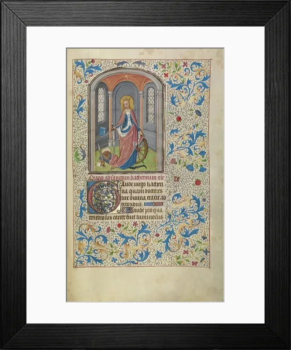 Framed Print : Saint Catherine; Arenberg Hours, early 1460s. Creator: Willem Vrelant Framed Print : Saint Catherine; Arenberg Hours, early 1460s. Creator: Willem Vrelant