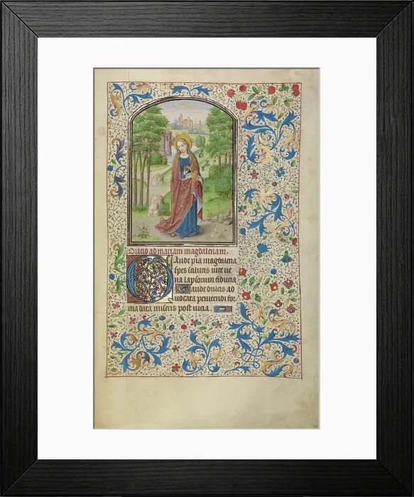 Framed Print : Mary Magdalene; Arenberg Hours, early 1460s. Creator: Willem Vrelant Framed Print : Mary Magdalene; Arenberg Hours, early 1460s. Creator: Willem Vrelant
