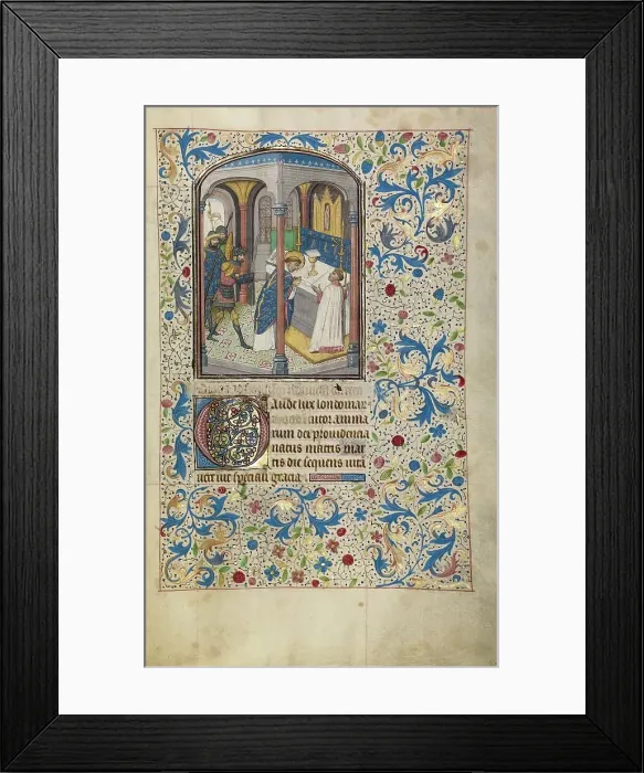 Framed Print : The Martyrdom of Saint Thomas Becket; Arenberg Hours, early 1460s. Creator: Willem Vrelant Framed Print : The Martyrdom of Saint Thomas Becket; Arenberg Hours, early 1460s. Creator: Willem Vrelant