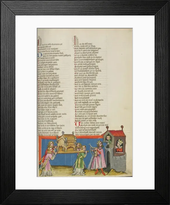 Framed Print : David before the Ark of the Covenant: Michal's Mockery; Weltchronik, about 1400-1410. Creator: Unknown Framed Print : David before the Ark of the Covenant: Michal's Mockery; Weltchronik, about 1400-1410. Creator: Unknown