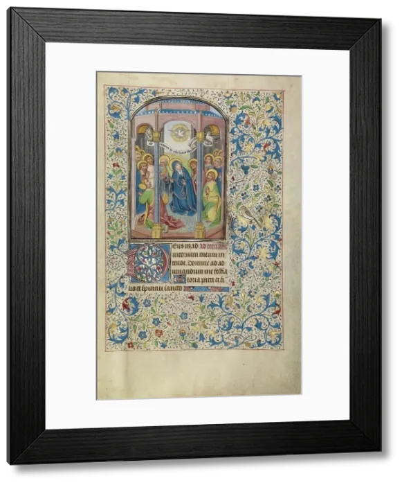 Framed Print : Pentecost; Arenberg Hours, early 1460s. Creator: Willem Vrelant Framed Print : Pentecost; Arenberg Hours, early 1460s. Creator: Willem Vrelant