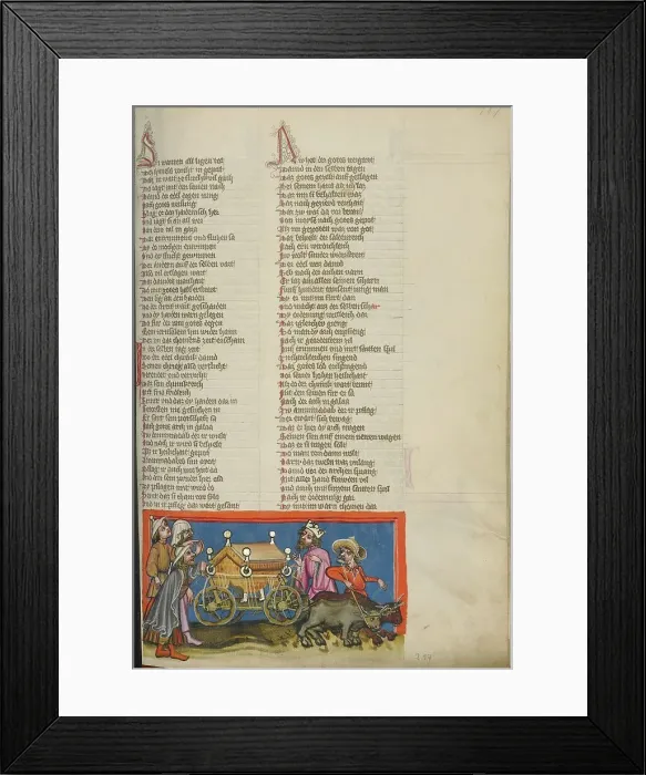 Framed Print : The Ark of the Covenant Brought to Jerusalem; Weltchronik, about 1400-1410. Creator: Unknown Framed Print : The Ark of the Covenant Brought to Jerusalem; Weltchronik, about 1400-1410. Creator: Unknown