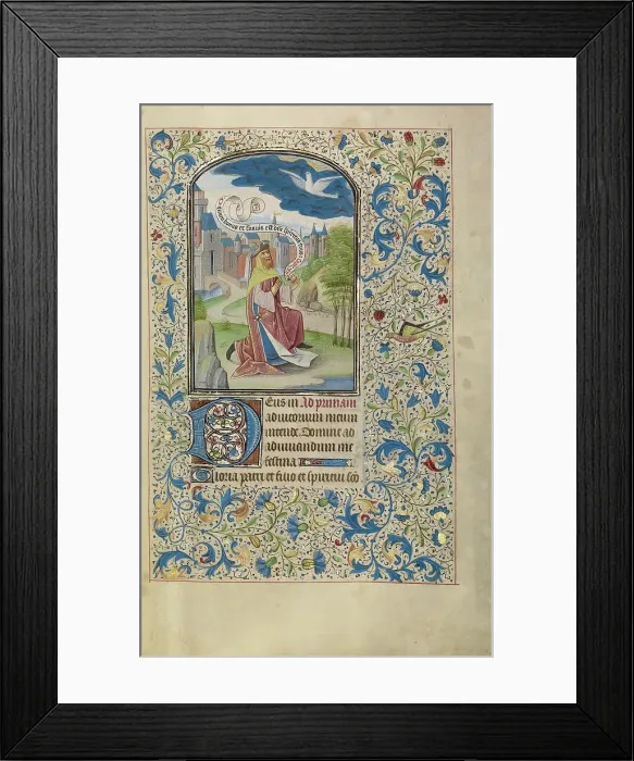 Framed Print : Solomon Praying to the Holy Spirit; Arenberg Hours, early 1460s. Creator: Willem Vrelant Framed Print : Solomon Praying to the Holy Spirit; Arenberg Hours, early 1460s. Creator: Willem Vrelant