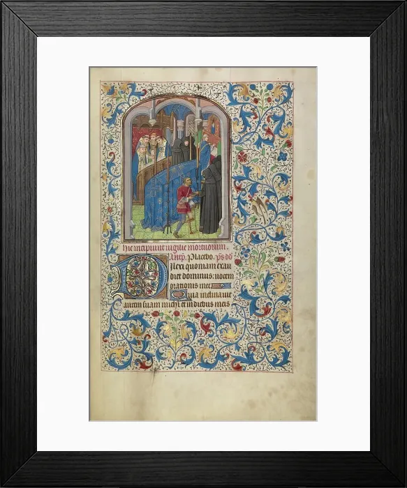 Framed Print : Mass for the Dead; Arenberg Hours, early 1460s. Creator: Willem Vrelant Framed Print : Mass for the Dead; Arenberg Hours, early 1460s. Creator: Willem Vrelant
