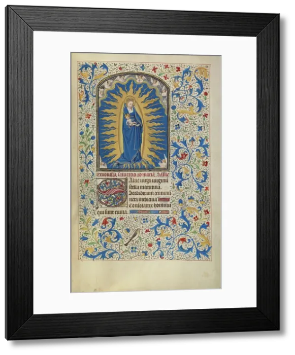 Framed Print : The Virgin and Child; Arenberg Hours, early 1460s. Creator: Willem Vrelant Framed Print : The Virgin and Child; Arenberg Hours, early 1460s. Creator: Willem Vrelant