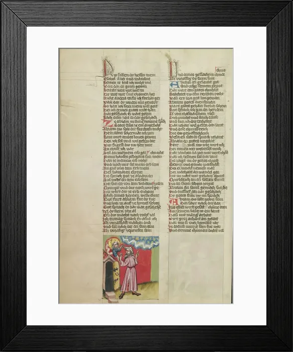Framed Print : God's Covenant with Abraham; Weltchronik, about 1400-1410. Creator: Unknown Framed Print : God's Covenant with Abraham; Weltchronik, about 1400-1410. Creator: Unknown