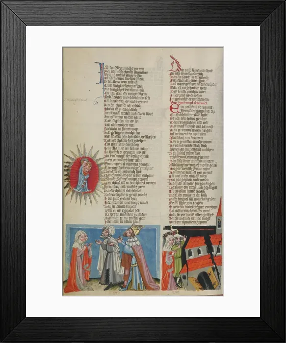 Framed Print : The Virgin as Queen of Heaven: The Emperor Augustus Told of Jesus's Birth... about 1400-1410. Creator: Unknown Framed Print : The Virgin as Queen of Heaven: The Emperor Augustus Told of Jesus's Birth... about 1400-1410. Creator: Unknown