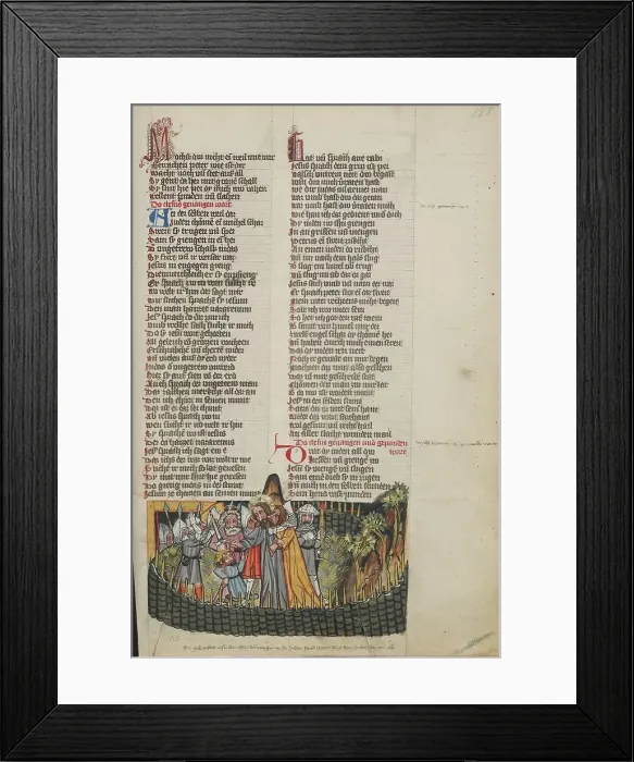 Framed Print : The Betrayal of Christ; Weltchronik, about 1400-1410. Creator: Unknown Framed Print : The Betrayal of Christ; Weltchronik, about 1400-1410. Creator: Unknown