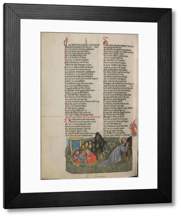 Framed Print : The Agony in the Garden; Weltchronik, about 1400-1410. Creator: Unknown Framed Print : The Agony in the Garden; Weltchronik, about 1400-1410. Creator: Unknown