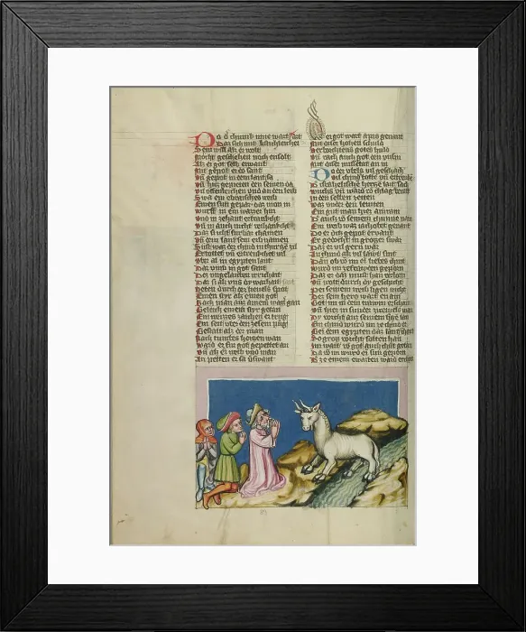 Framed Print : The Idolatry of Apis; Weltchronik, about 1400-1410. Creator: Unknown Framed Print : The Idolatry of Apis; Weltchronik, about 1400-1410. Creator: Unknown