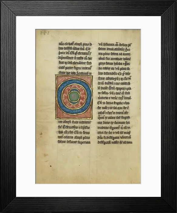 Framed Print : Diagram of the Zodiac; De Natura Avium; De Pastoribus et Ovibus, 1277 or after. Creator: Unknown Framed Print : Diagram of the Zodiac; De Natura Avium; De Pastoribus et Ovibus, 1277 or after. Creator: Unknown