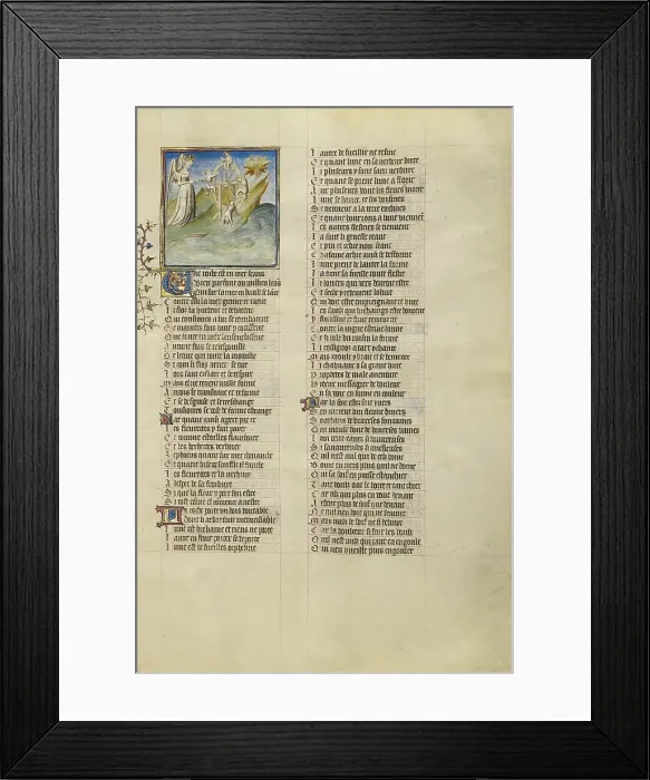Framed Print : The Wheel of Fortune; Roman de la Rose, about 1405. Creator: Unknown Framed Print : The Wheel of Fortune; Roman de la Rose, about 1405. Creator: Unknown