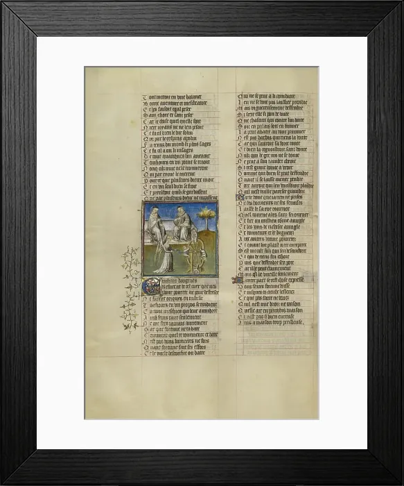 Framed Print : The Goddess of Fortune Turning the Wheel in the Presence of Heraclitus... about 1405. Creator: Unknown Framed Print : The Goddess of Fortune Turning the Wheel in the Presence of Heraclitus... about 1405. Creator: Unknown