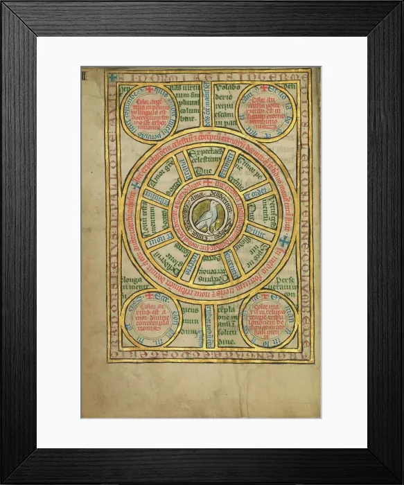 Framed Print : Diagram with a Dove; De Natura Avium; De Pastoribus et Ovibus, 1277 or after. Creator: Unknown Framed Print : Diagram with a Dove; De Natura Avium; De Pastoribus et Ovibus, 1277 or after. Creator: Unknown