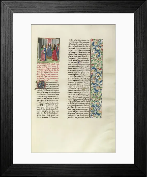 Framed Print : The King of Castile Sending a Messenger to John of Gaunt to Negociate the Marriage... c1380s. Creator: Unknown Framed Print : The King of Castile Sending a Messenger to John of Gaunt to Negociate the Marriage... c1380s. Creator: Unknown