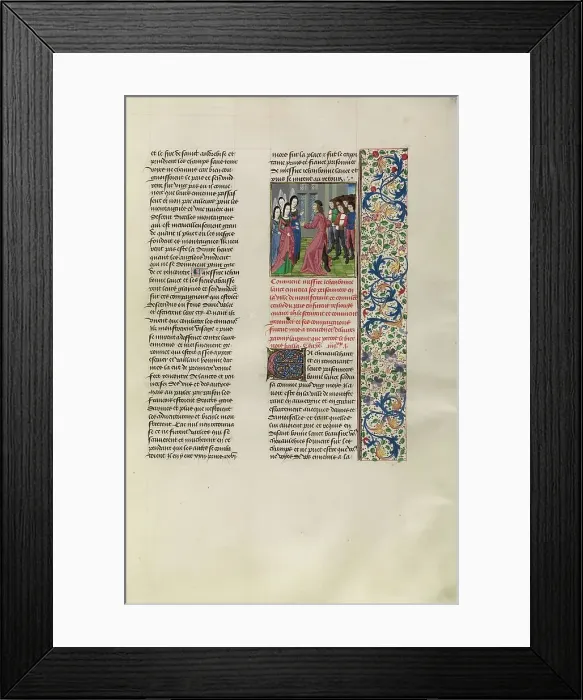 Framed Print : Jean de Bonne Lance Leading the Captured English before the Ladies of Montferrant, c1380s. Creator: Unknown Framed Print : Jean de Bonne Lance Leading the Captured English before the Ladies of Montferrant, c1380s. Creator: Unknown