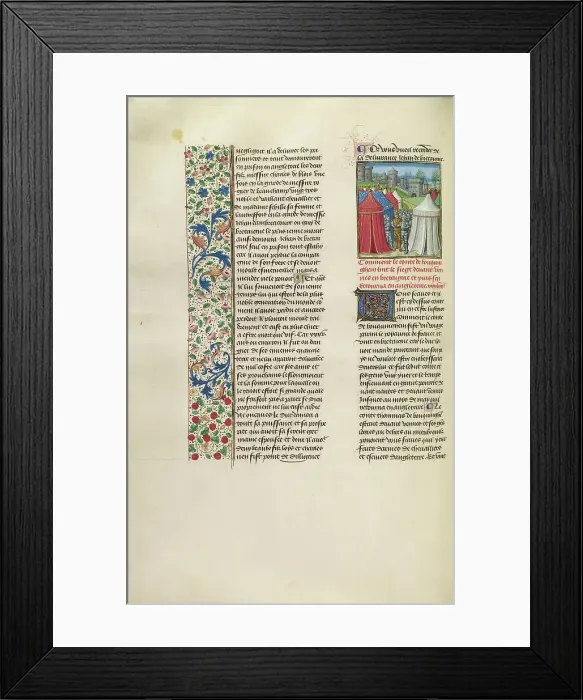 Framed Print : The Duke of Buckingham and his Army before Rennes or Nantes, c1370s. Creator: Unknown Framed Print : The Duke of Buckingham and his Army before Rennes or Nantes, c1370s. Creator: Unknown