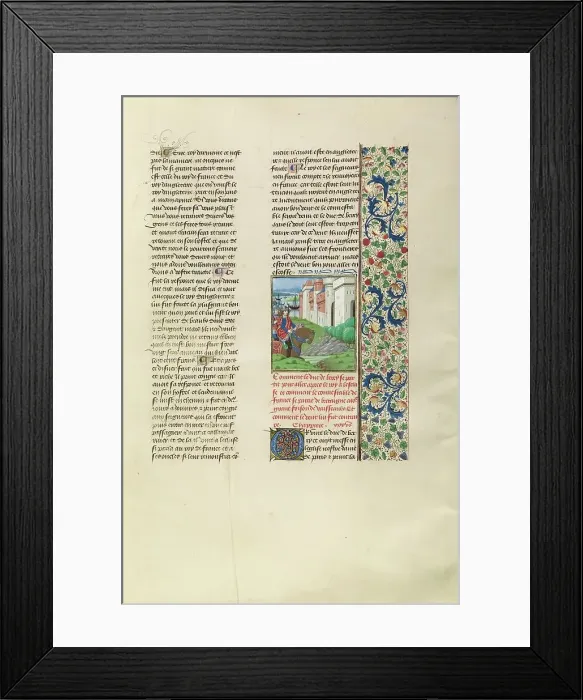 Framed Print : The Duke of Berry at Ecluse, c1380s; Chroniques (Book Three), about 1480-1483. Creator: Unknown