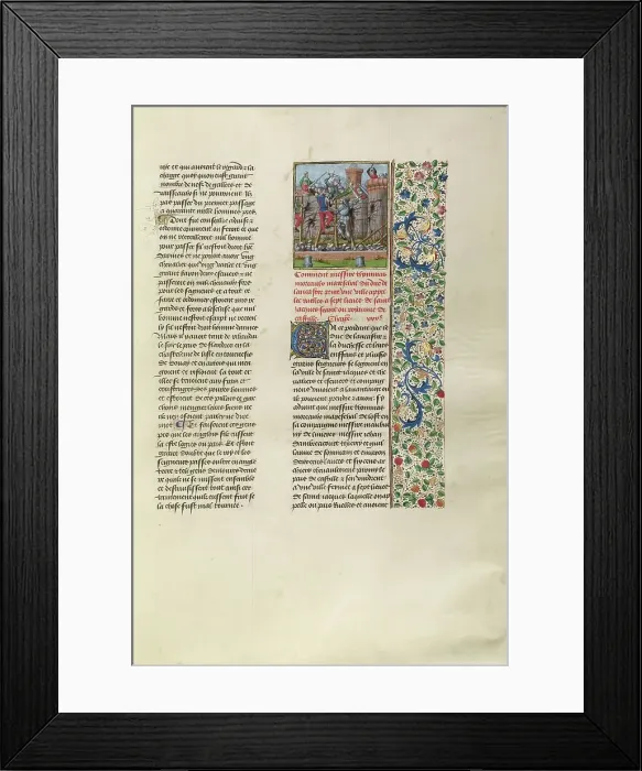 Framed Print : Thomas Moreaux, Marshall of John of Gaunt, Fighting at Ruelles, c1386. Creator: Unknown Framed Print : Thomas Moreaux, Marshall of John of Gaunt, Fighting at Ruelles, c1386. Creator: Unknown