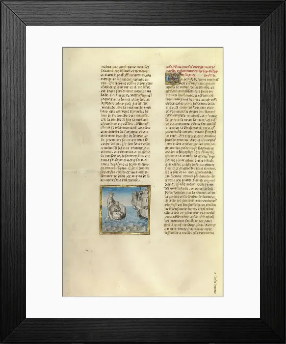 Framed Print : The Miracle of the Robe; Miroir Historial, about 1475. Creator: Unknown Framed Print : The Miracle of the Robe; Miroir Historial, about 1475. Creator: Unknown