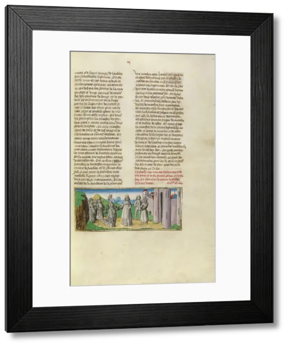 Framed Print : Solomon and the Queen of Sheba; Miroir Historial, about 1475. Creator: Unknown Framed Print : Solomon and the Queen of Sheba; Miroir Historial, about 1475. Creator: Unknown
