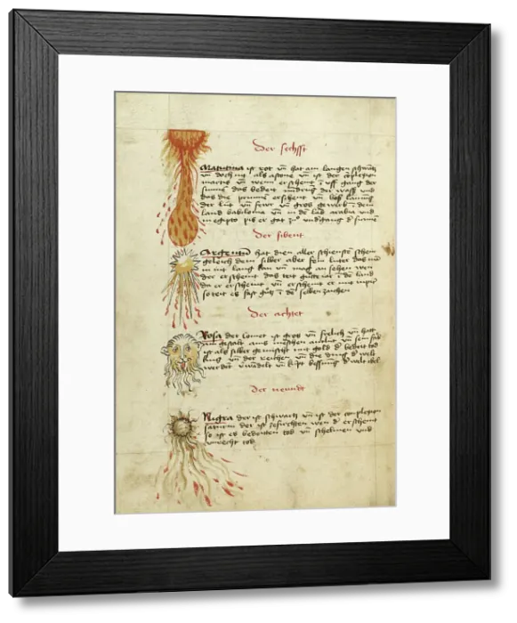Framed Print : Comets, shortly after 1464. Creator: Unknown Framed Print : Comets, shortly after 1464. Creator: Unknown