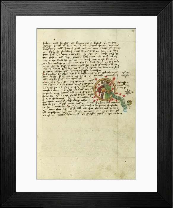 Framed Print : Aquarius, shortly after 1464. Creator: Unknown Framed Print : Aquarius, shortly after 1464. Creator: Unknown