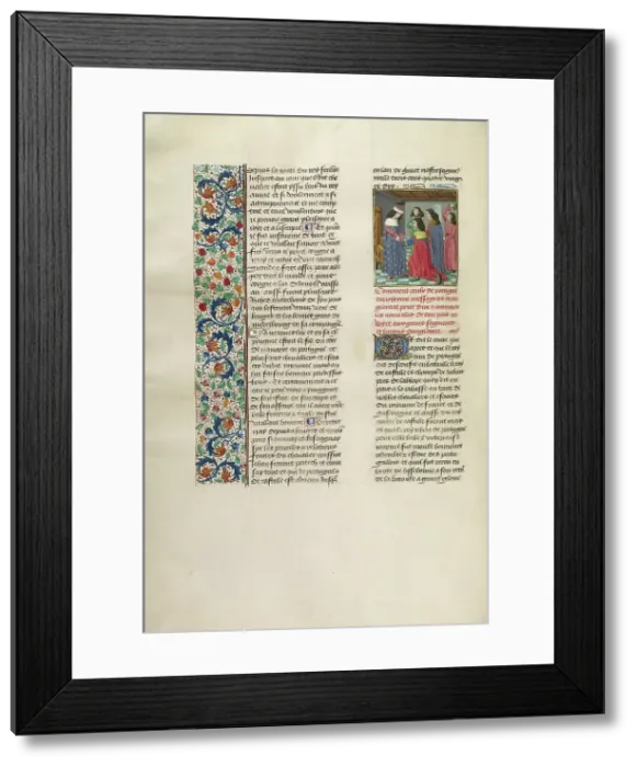 Framed Print : The Portuguese Dispatching an Embassy to King Richard II, c1386; (about 1480-1483). Creator: Unknown Framed Print : The Portuguese Dispatching an Embassy to King Richard II, c1386; (about 1480-1483). Creator: Unknown
