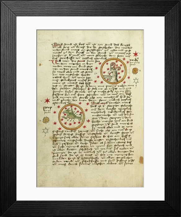 Framed Print : Aries: Scorpio, shortly after 1464. Creator: Unknown Framed Print : Aries: Scorpio, shortly after 1464. Creator: Unknown
