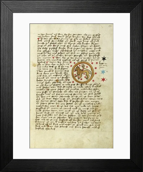 Framed Print : Leo; July: LEO; Julio: LEO, shortly after 1464. Creator: Unknown Framed Print : Leo; July: LEO; Julio: LEO, shortly after 1464. Creator: Unknown
