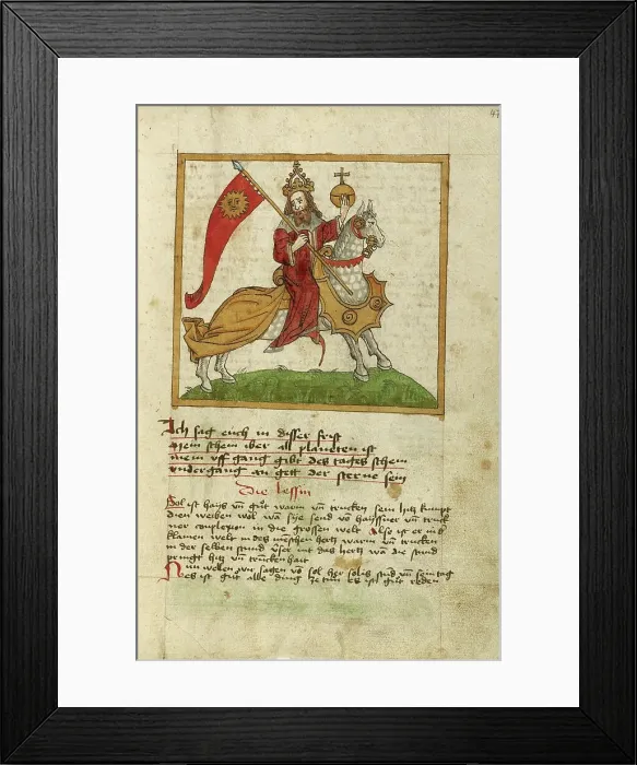 Framed Print : The Sun Represented as an Emperor on Horseback; Miscellany: Anatomical-Physiological Description of Creator: Unknown Framed Print : The Sun Represented as an Emperor on Horseback; Miscellany: Anatomical-Physiological Description of Creator: Unknown