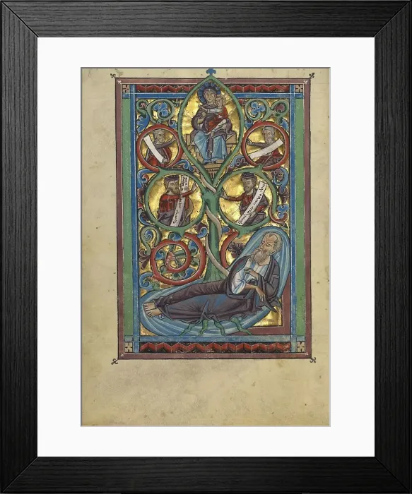 Framed Print : The Tree of Jesse; Psalter, about 1240-1250. Creator: Unknown Framed Print : The Tree of Jesse; Psalter, about 1240-1250. Creator: Unknown
