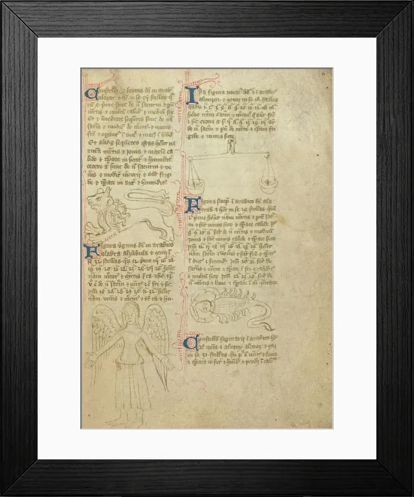 Framed Print : Constellation; Astronomical and Medical Miscellany, shortly after 1386. Creator: Unknown Framed Print : Constellation; Astronomical and Medical Miscellany, shortly after 1386. Creator: Unknown