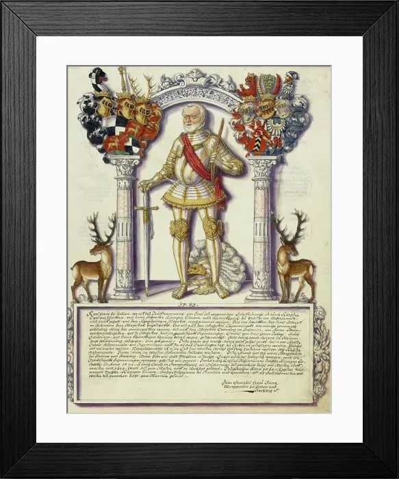 Framed Print : Charles I Hohenzollern; Chronicle of the Hohenzollern Family, about 1572. Creator: Jorg Ziegler Framed Print : Charles I Hohenzollern; Chronicle of the Hohenzollern Family, about 1572. Creator: Jorg Ziegler